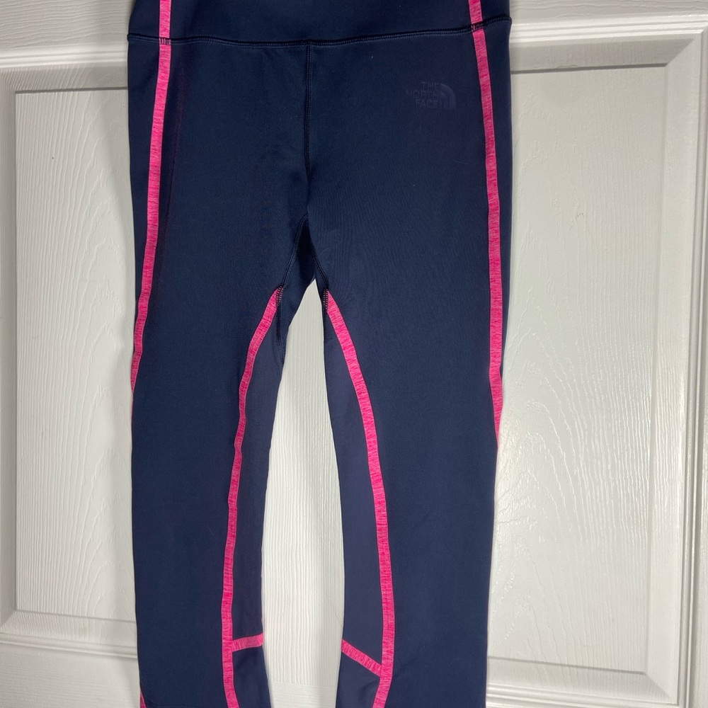The North Face Blue and Pink Performance Leggings